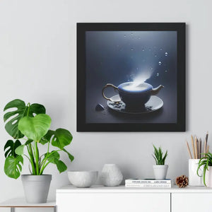 Framed Vertical Poster Black Tea Fashion Art - Dipaliz - Posters Prints & Visual Artwork