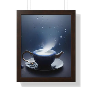 Framed Vertical Poster Black Tea Fashion Art - Dipaliz - 16″ x 20″ / Walnut - Posters Prints & Visual Artwork