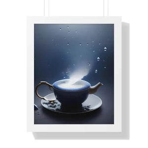 Framed Vertical Poster Black Tea Fashion Art - Dipaliz - 16″ x 20″ / White - Posters Prints & Visual Artwork