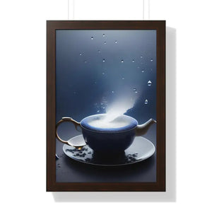 Framed Vertical Poster Black Tea Fashion Art - Dipaliz - 16″ x 24″ / Walnut - Posters Prints & Visual Artwork
