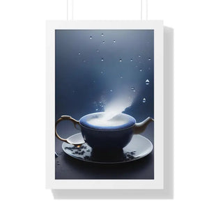 Framed Vertical Poster Black Tea Fashion Art - Dipaliz - 16″ x 24″ / White - Posters Prints & Visual Artwork