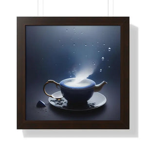 Framed Vertical Poster Black Tea Fashion Art - Dipaliz - 16″ x / Walnut - Posters Prints & Visual Artwork