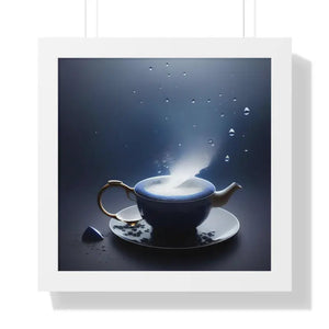 Framed Vertical Poster Black Tea Fashion Art - Dipaliz - 16″ x / White - Posters Prints & Visual Artwork