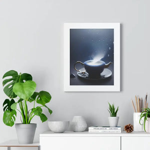 Framed Vertical Poster Black Tea Fashion Art - Dipaliz - Posters Prints & Visual Artwork