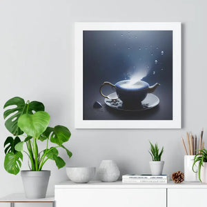 Framed Vertical Poster Black Tea Fashion Art - Dipaliz - Posters Prints & Visual Artwork