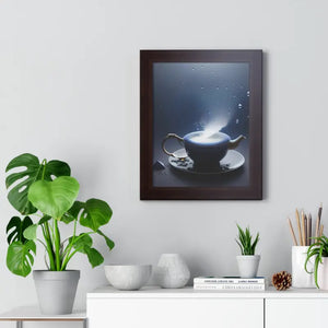 Framed Vertical Poster Black Tea Fashion Art - Dipaliz - Posters Prints & Visual Artwork