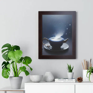 Framed Vertical Poster Black Tea Fashion Art - Dipaliz - Posters Prints & Visual Artwork