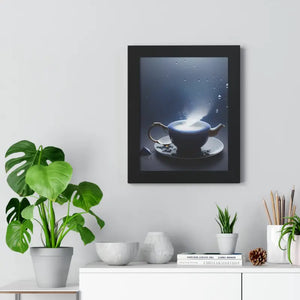 Framed Vertical Poster Black Tea Fashion Art - Dipaliz - Posters Prints & Visual Artwork