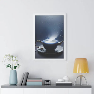 Framed Vertical Poster Black Tea Fashion Art - Dipaliz - Posters Prints & Visual Artwork