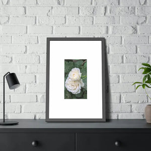Framed Paper Posters White Roses Fine Art - Dipaliz - Prints & Visual Artwork