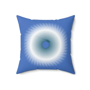 Blue Abstract Polyester Square Pillow - Modern Home Decor - Dipaliz - Throw Pillows