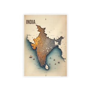 Graphic Map Gloss Posters - Chic Wall Art Decor - Dipaliz - 23.4’’ x 33.1’’ (vertical) / Glossy - Prints & Visual