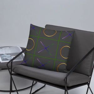 Tic Tac Toe Throw Pillow - Bold Chic Design - Dipaliz - Pillows