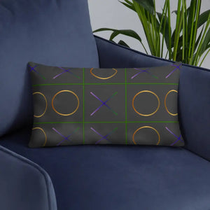 Tic Tac Toe Throw Pillow - Bold Chic Design - Dipaliz - Pillows
