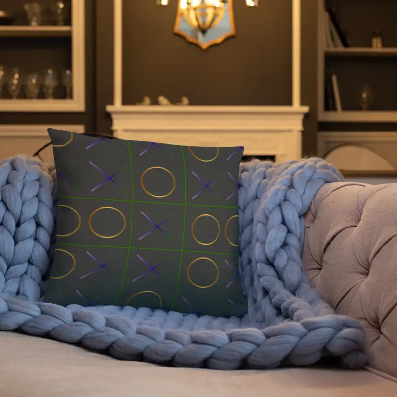 Elevate your Decor with Chic Tic Tac Toe Throw Pillow - Home