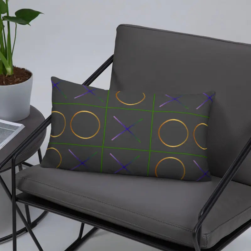 Elevate your Decor with Chic Tic Tac Toe Throw Pillow - Home