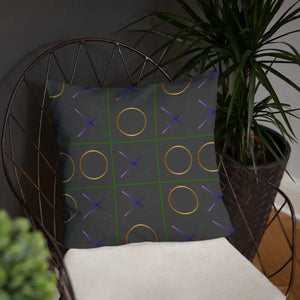 Tic Tac Toe Throw Pillow - Bold Chic Design - Dipaliz - Pillows