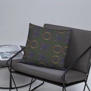 Tic Tac Toe Throw Pillow - Bold Chic Design - Dipaliz - Pillows