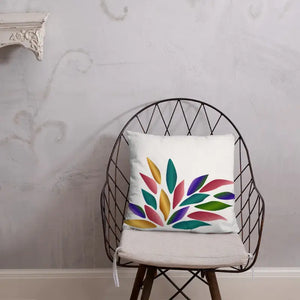 Colorful Petals Throw Pillow - Bold Pop Art Design - Dipaliz - 18″×18″ - Pillows