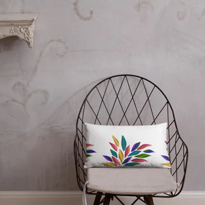 Colorful Petals Throw Pillow - Bold Pop Art Design - Dipaliz - 20″×12″ - Pillows