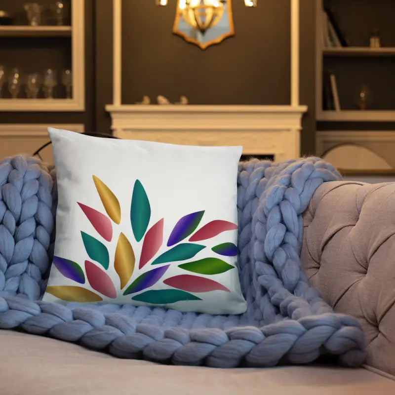 Elevate your Space with a Colorful Petals Throw Pillow - Home Decor