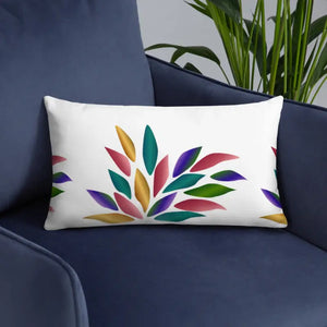Colorful Petals Throw Pillow - Bold Pop Art Design - Dipaliz - Pillows