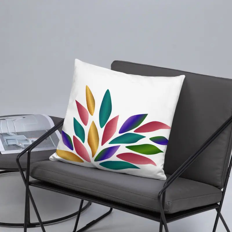 Elevate your Space with a Colorful Petals Throw Pillow - Home Decor