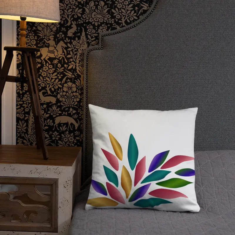 Elevate your Space with a Colorful Petals Throw Pillow - Home Decor