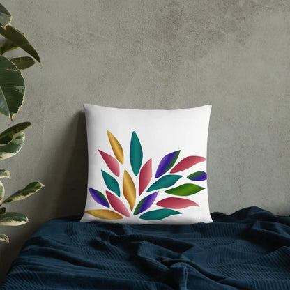 Elevate your Space with a Colorful Petals Throw Pillow - Home Decor