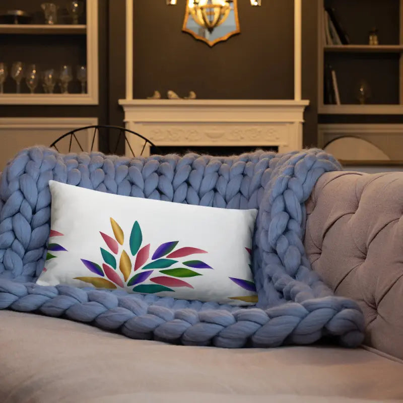 Elevate your Space with a Colorful Petals Throw Pillow - Home Decor