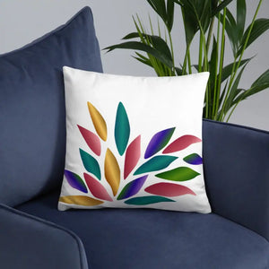 Colorful Petals Throw Pillow - Bold Pop Art Design - Dipaliz - Pillows