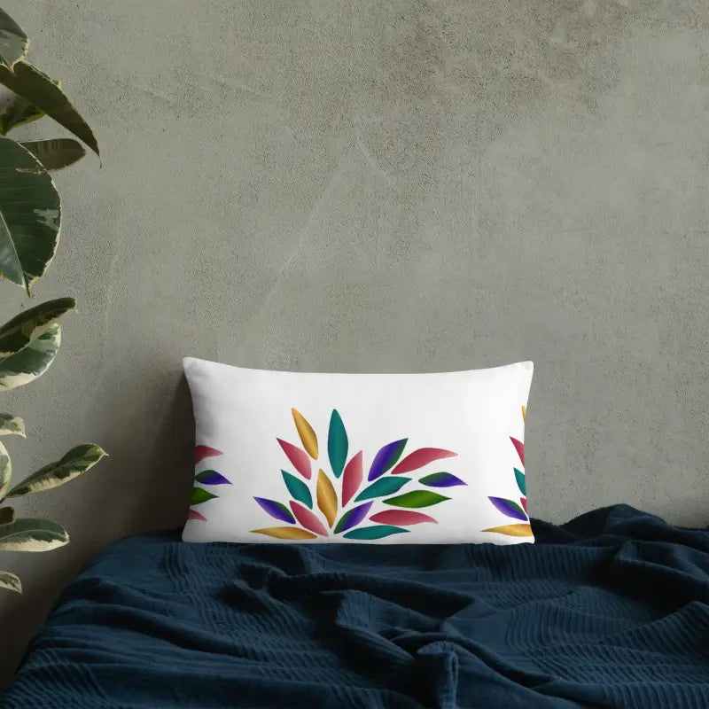 Elevate your Space with a Colorful Petals Throw Pillow - Home Decor