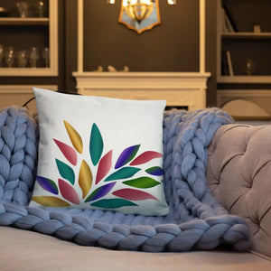 Colorful Petals Throw Pillow - Bold Pop Art Design - Dipaliz - Pillows