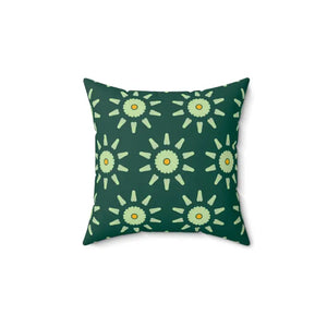 Abstract Flower Pattern Spun Polyester Square Pillow - Dipaliz - 14’’ × - Throw Pillows