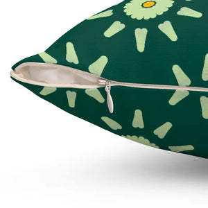 Abstract Flower Pattern Spun Polyester Square Pillow - Dipaliz - Throw Pillows