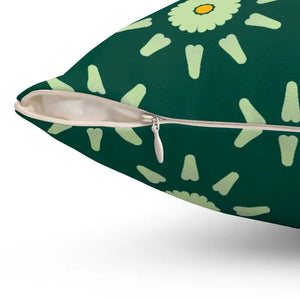 Abstract Flower Pattern Spun Polyester Square Pillow - Dipaliz - Throw Pillows