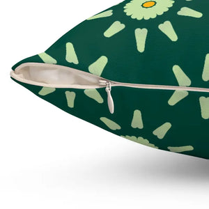 Abstract Flower Pattern Spun Polyester Square Pillow - Dipaliz - Throw Pillows