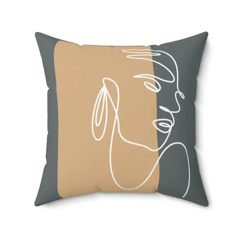 Elevate your Space: Elegant Spun Polyester Square Pillow - 20’’ × Home Decor