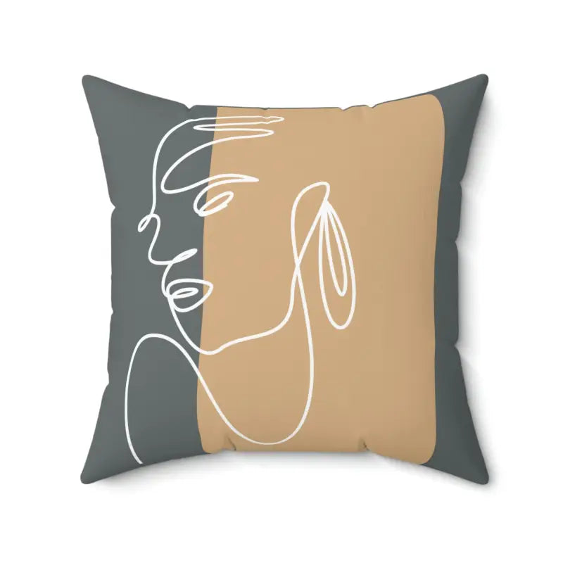 Elevate your Space: Elegant Spun Polyester Square Pillow - Home Decor