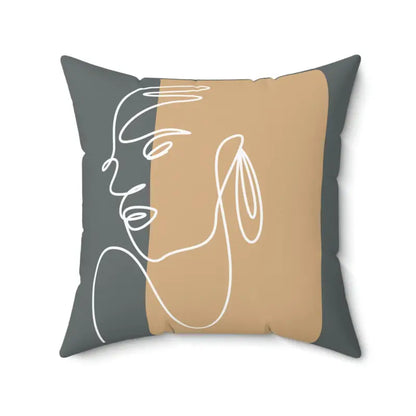 Elevate your Space: Elegant Spun Polyester Square Pillow - Home Decor