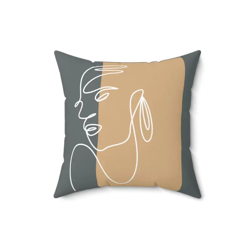 Elevate your Space: Elegant Spun Polyester Square Pillow - Home Decor