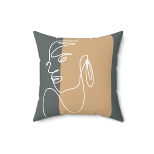 Spun Polyester Square Pillow - Abstract Woman Design - Dipaliz - Throw Pillows
