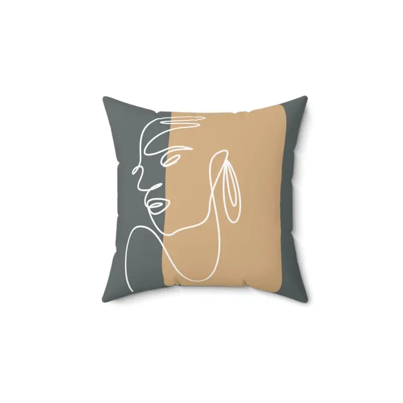 Elevate your Space: Elegant Spun Polyester Square Pillow - Home Decor