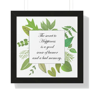Framed Vertical Poster - Happiness Quotes Bold Motivation - Dipaliz - 16″ × / Black - Posters