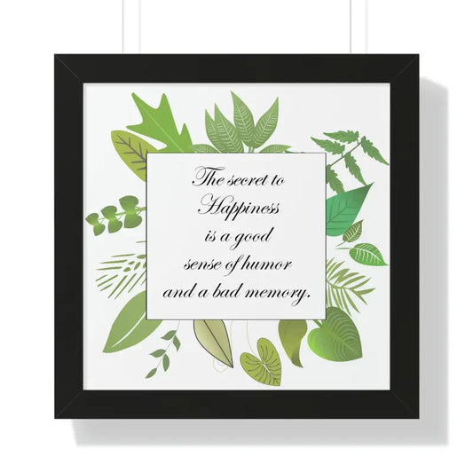 Elevate your Space with Dipaliz Framed Happiness Quotes Poster - 16″ × / Black