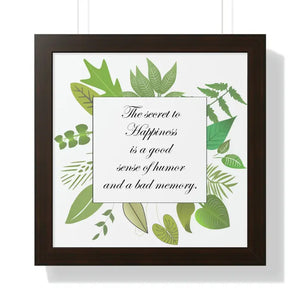 Framed Vertical Poster - Happiness Quotes Bold Motivation - Dipaliz - 16″ × / Walnut - Posters