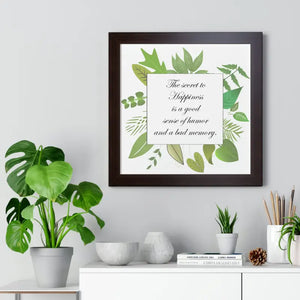 Framed Vertical Poster - Happiness Quotes Bold Motivation - Dipaliz - Posters