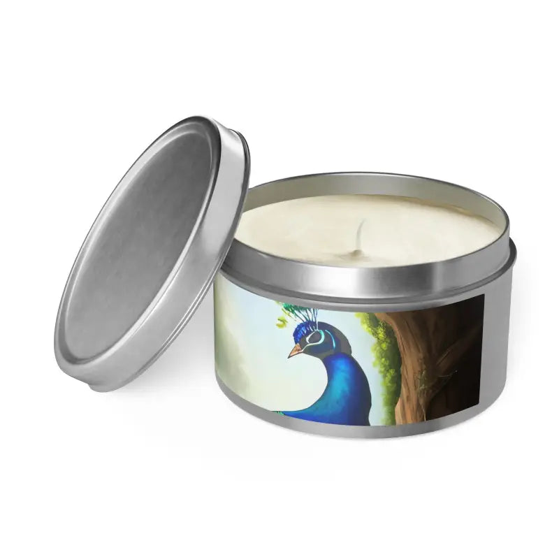 Elevate your Space with Peacock Tin Aromatherapy Candles - Home Decor