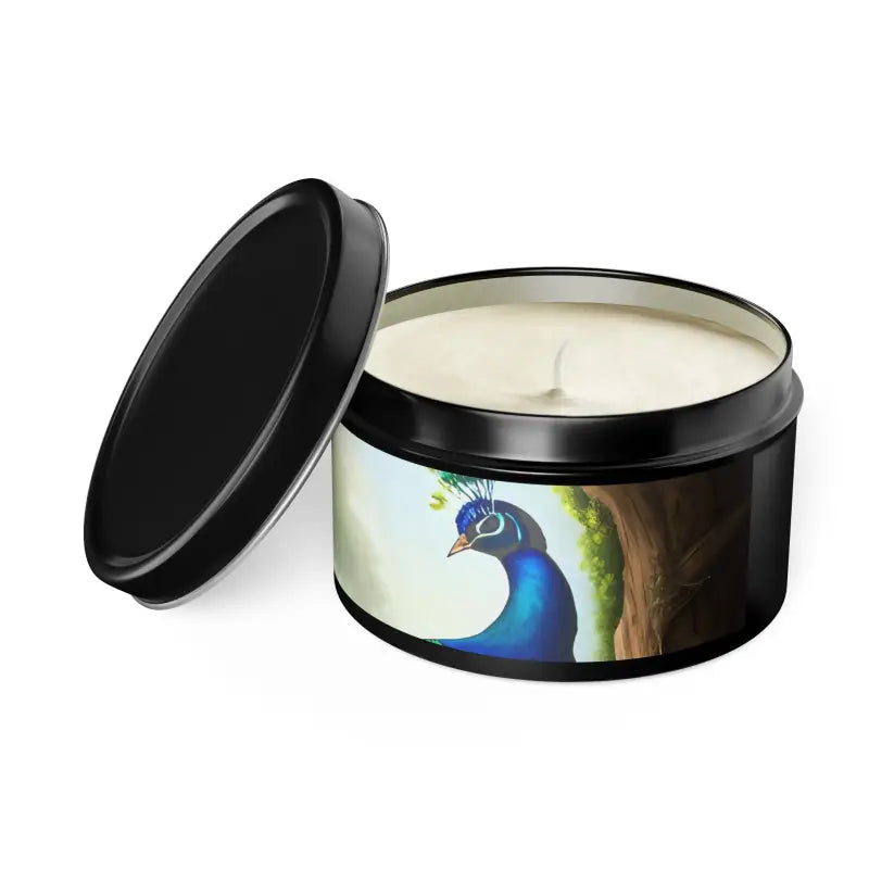 Elevate your Space with Peacock Tin Aromatherapy Candles - Home Decor