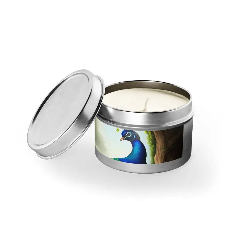 Elevate your Space with Peacock Tin Aromatherapy Candles - Home Decor